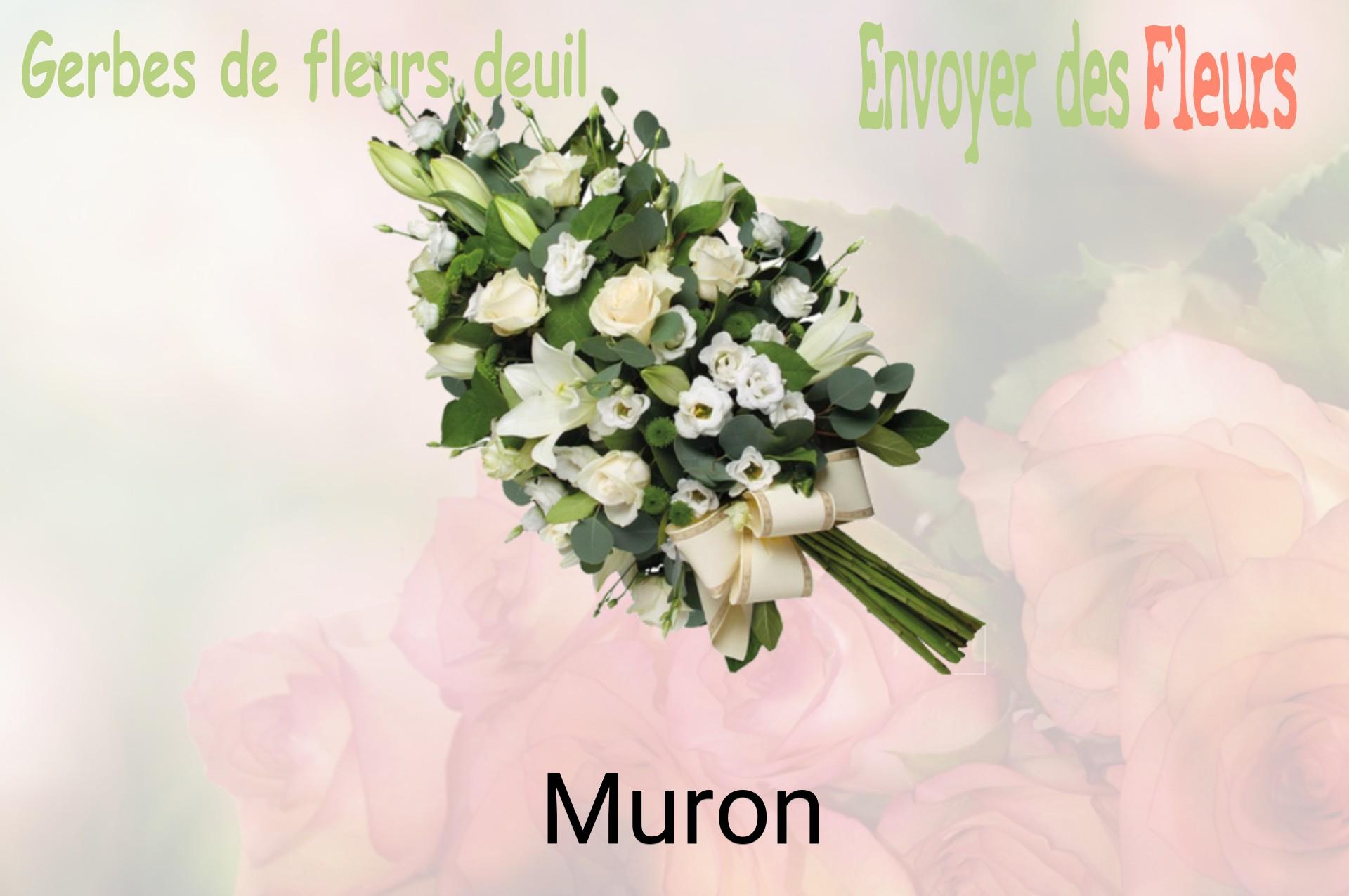 Gerbe de fleurs de deuil livrée à Muron